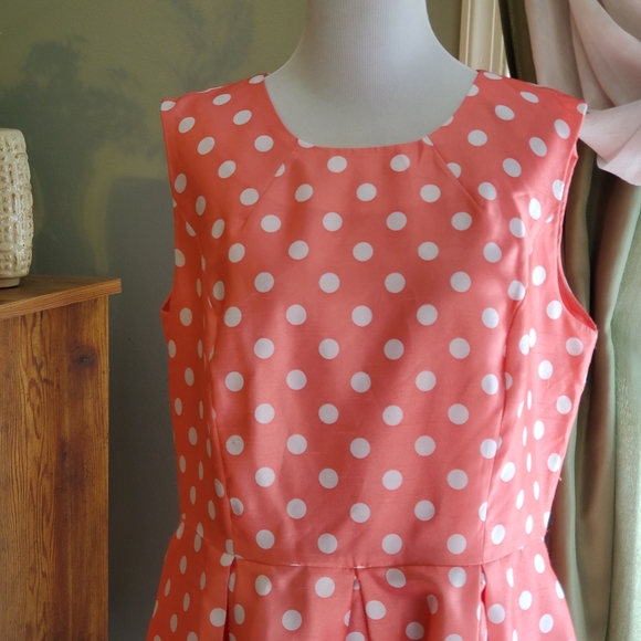 Liz Claiborne | Retro Fit/Flare Polka Dot Dress - Picture 3 of 6